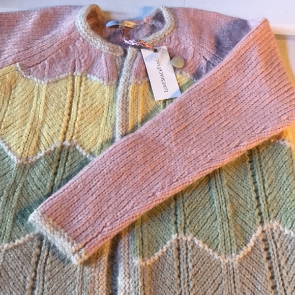 LoveShackFancy Pastel Chunky Knit Long Cardigan - Picture 10 of 14